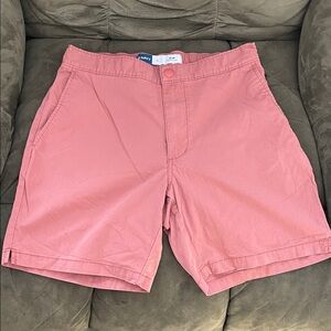 Old Navy Men's pink/salmon Flat Front Shorts